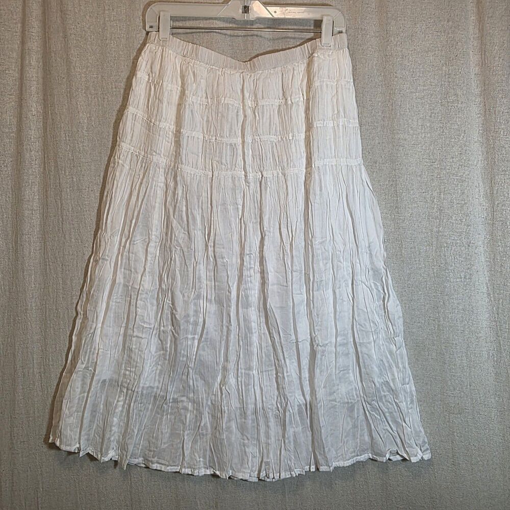 Studio West Skirt Lace Tiered Boho Midi Cottage Core Peasant Festival Romantic M